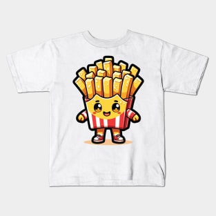 Fry-Day Fun - Anime French Fries Character Kids T-Shirt